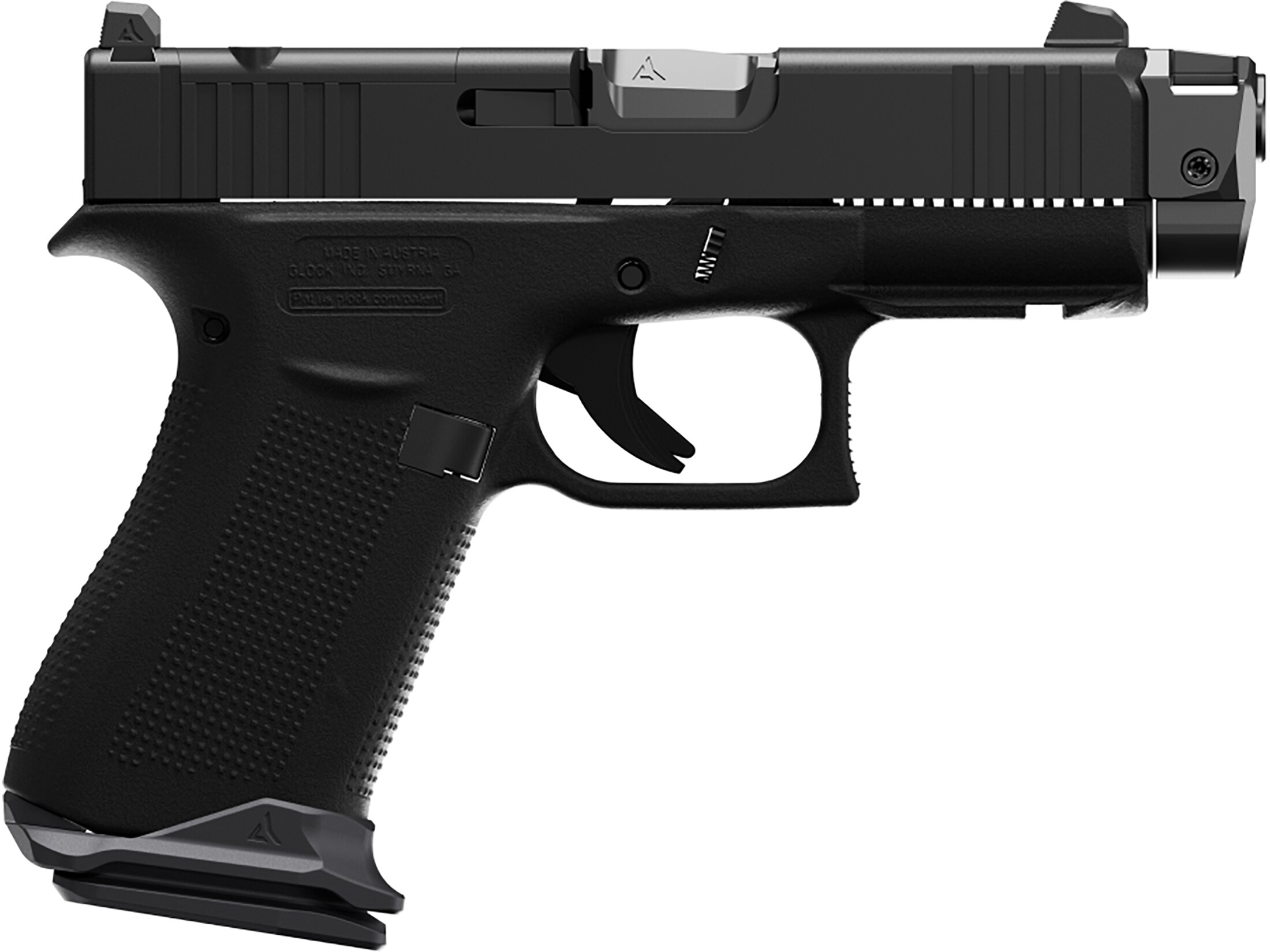 Anodized Aluminum Flared Magwell – For Glock 43X 48 G43X G48 MOS – Adjustable