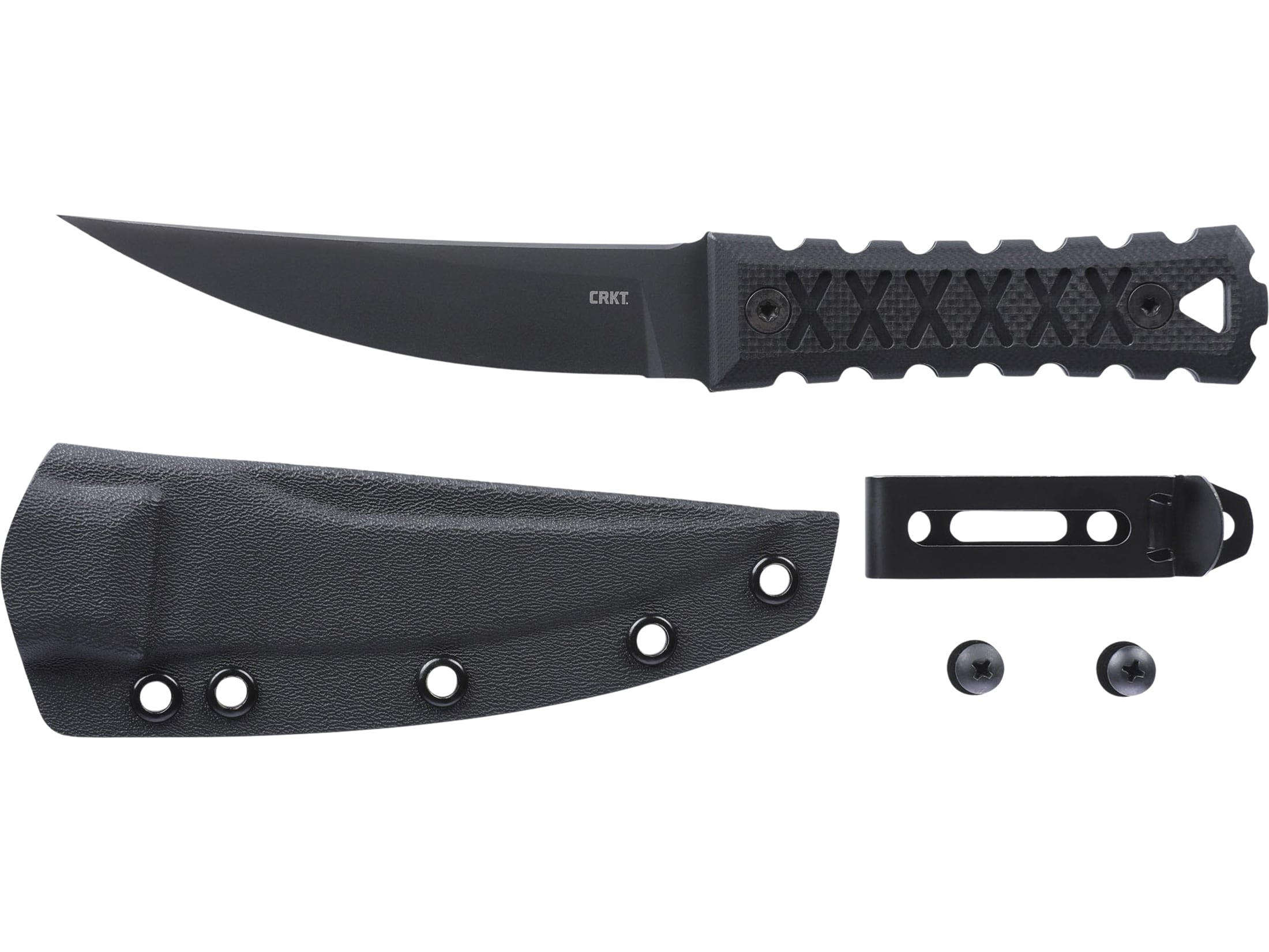 CRKT Hz4 Fixed Blade Knife 4.76 Drop Point SK-5 Black