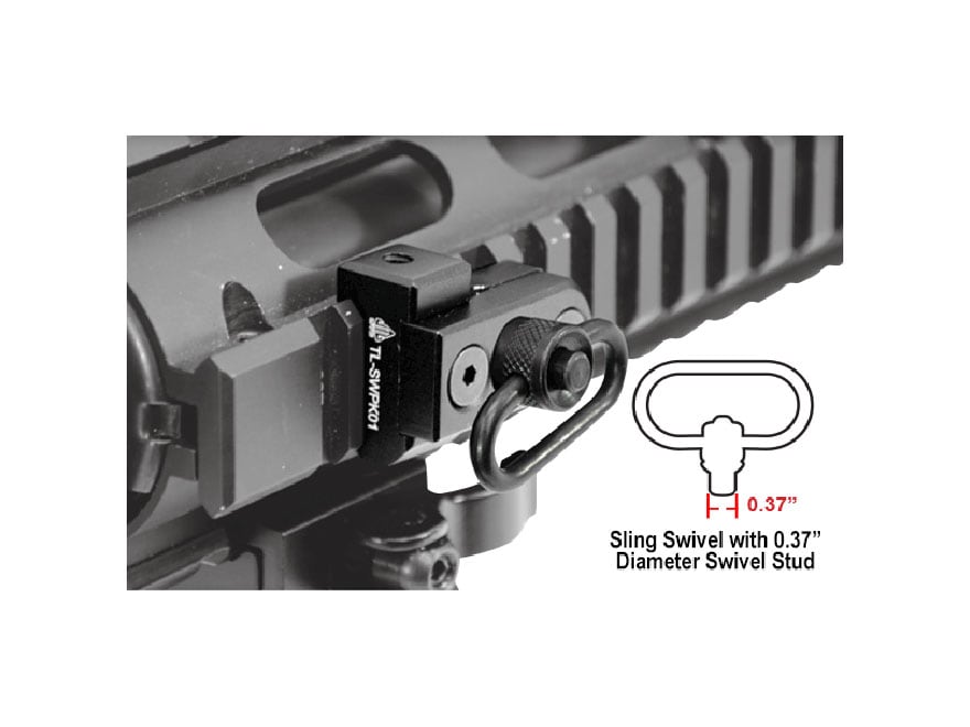 Rifle Sling Loop Attachment Ambush Low Profile QD Sling Swivel Point Black 