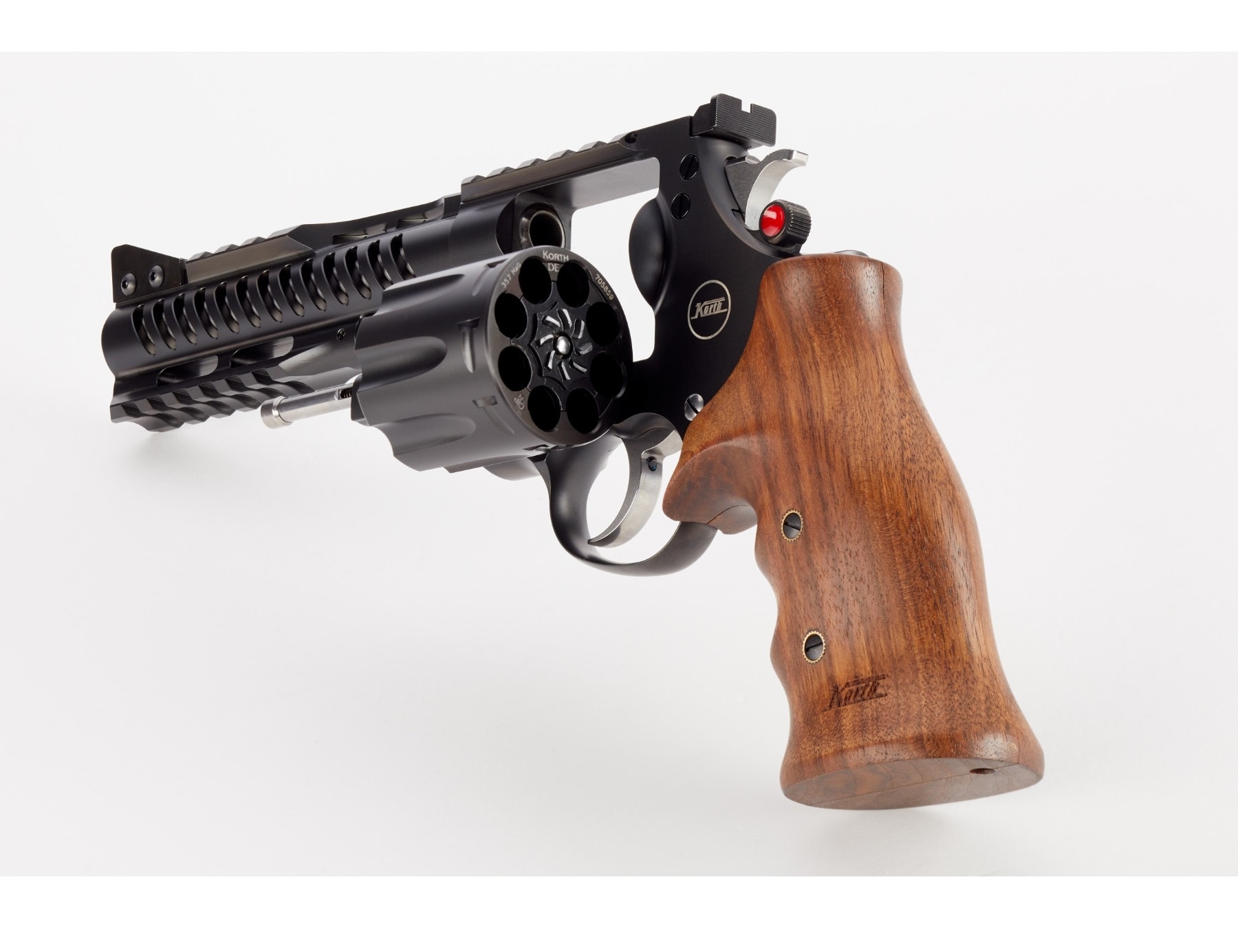Korth NXS 357 Mag Revolver 4 Black DLC Barrel 8 Round Walnut Grip