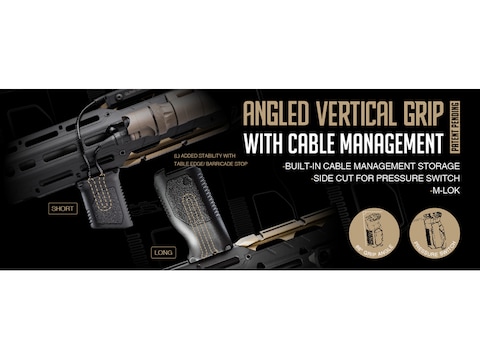 Strike Industries Angled Grip Long Cable Management M-LOK Polymer