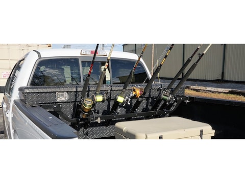 Viking Solutions Fixed Truck Bed Fishing Rod Holder Black