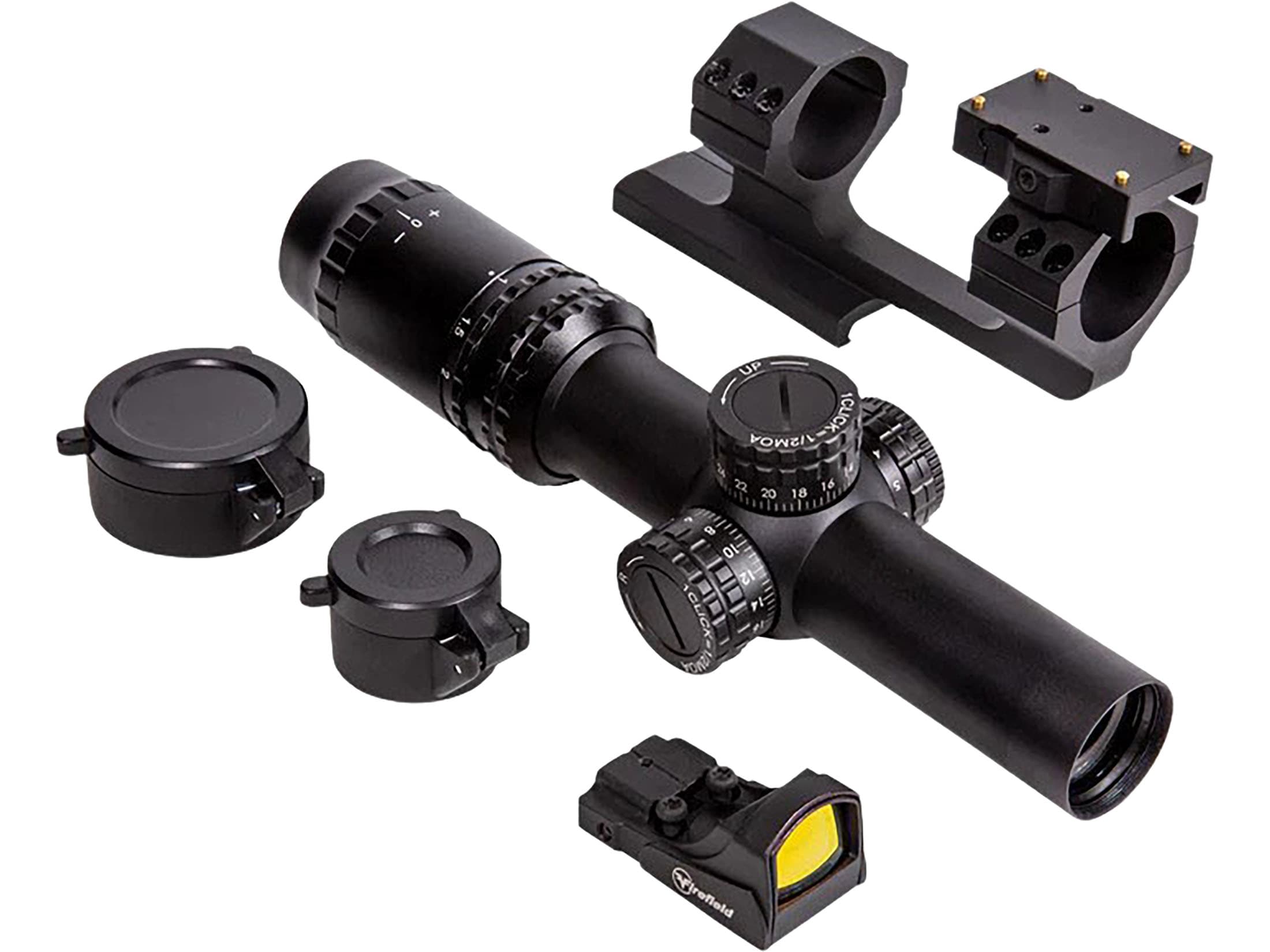 Firefield RapidStrike Rifle Scope 1-4x 24mm Circle Dot Reticle Matte