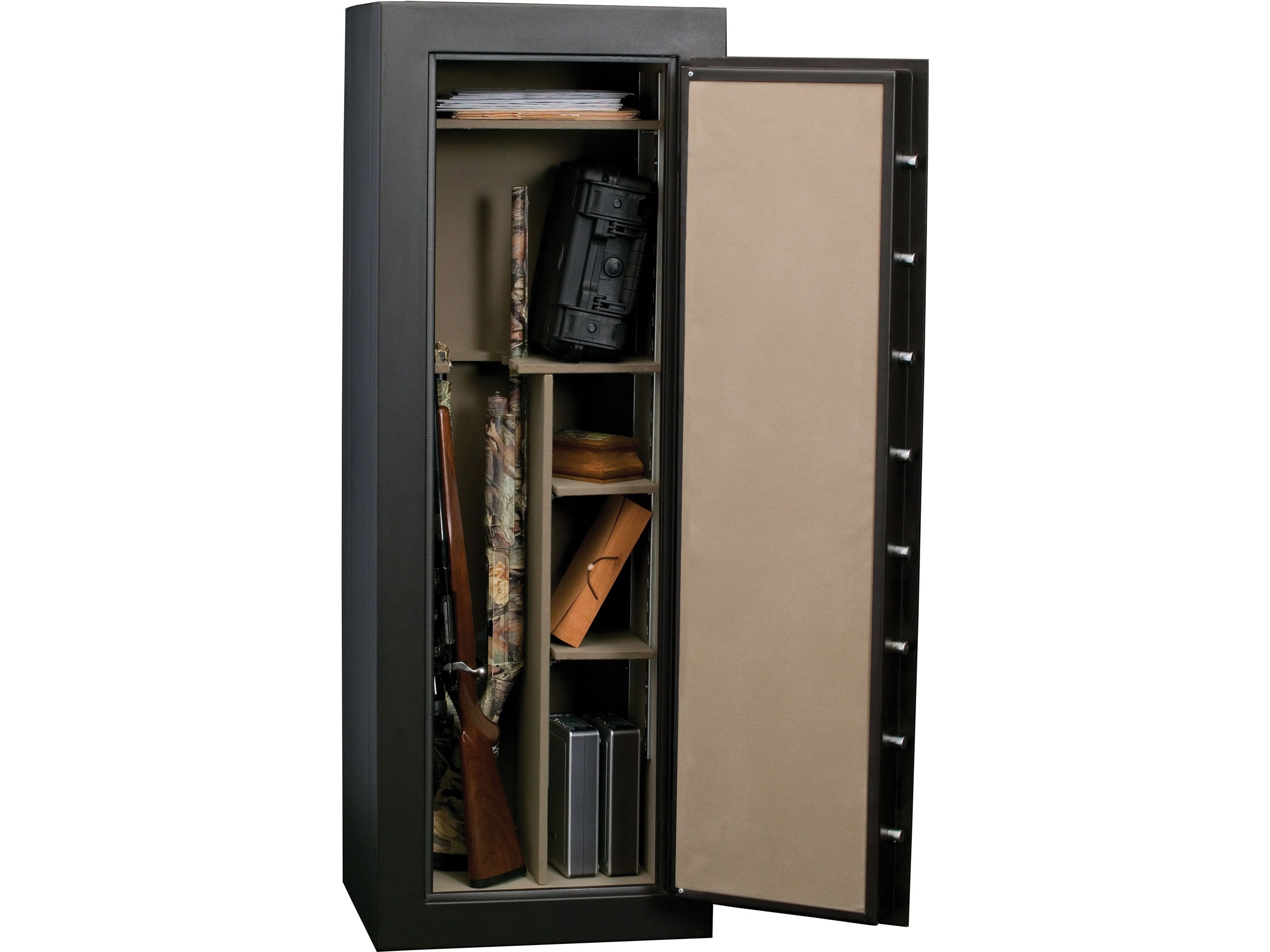 Gun Safe Cabinet 12 Rifles Solid Wood Storage Locker Shotgun Lock Shelf  Rack 822426415158