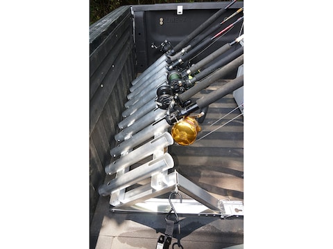 Truck Bed/Wall Mount Fishing Rod Rack Adjustable Angle Rod & Reel Holder  Storage