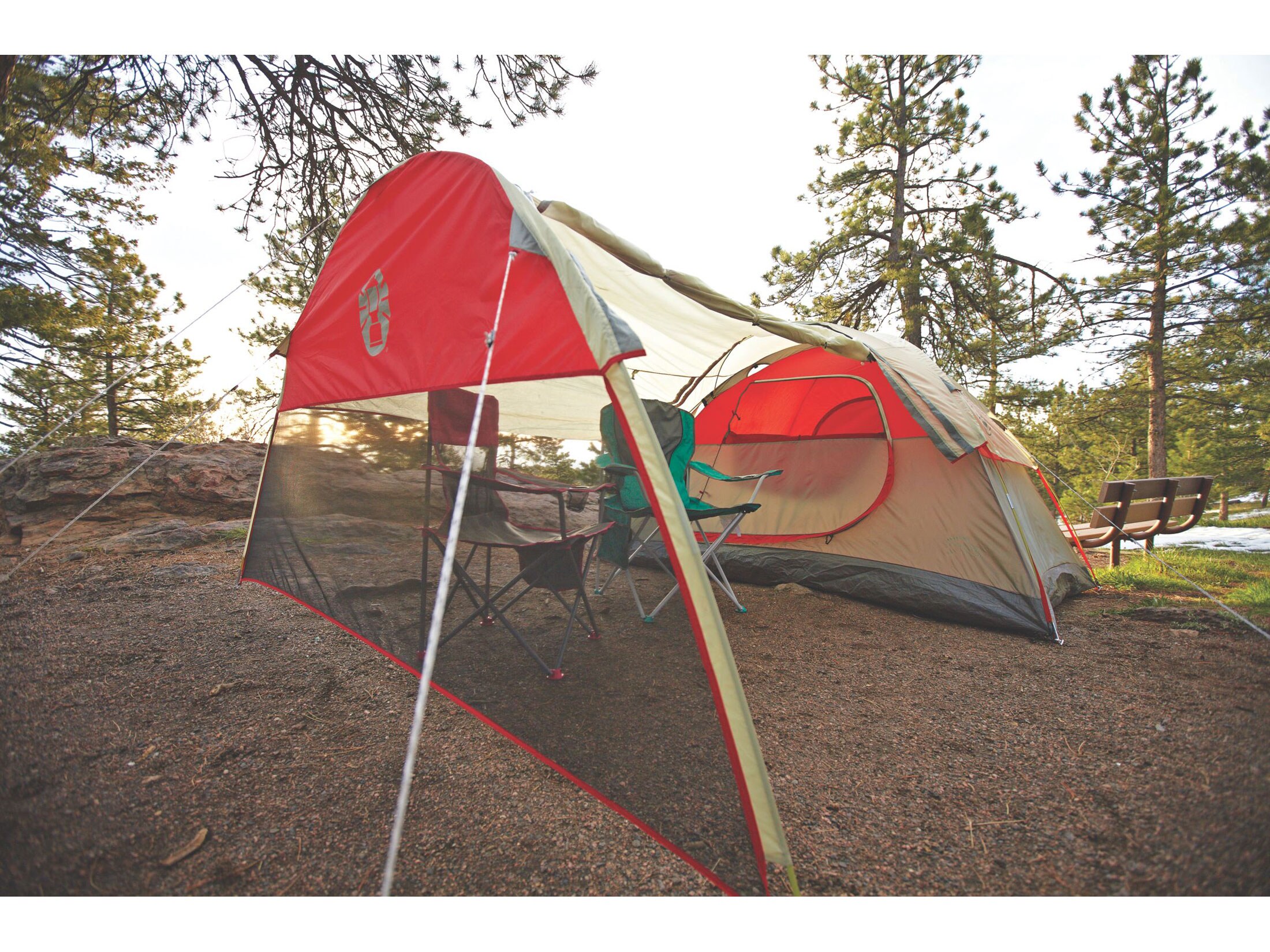 Coleman Cold Springs 4 Man Dome Tent 108 x 84 x 50 Porch Polyester