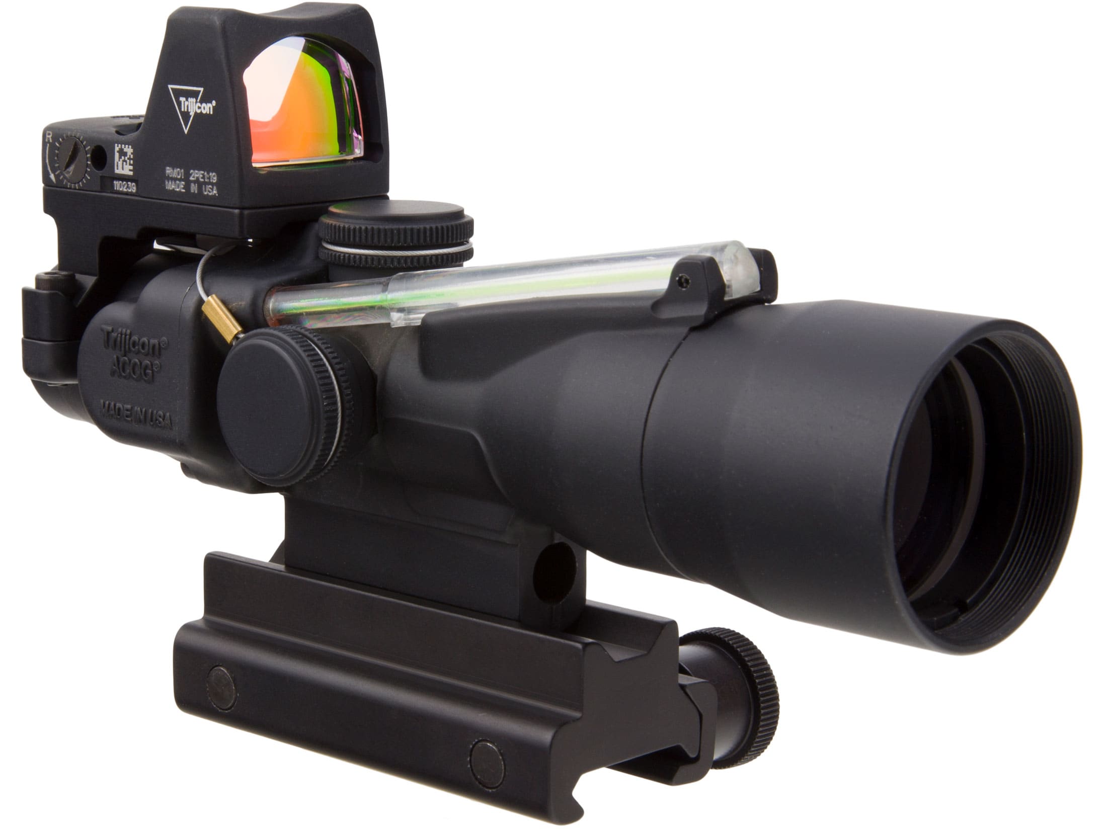 Trijicon Compact ACOG Rifle Scope 3x 30mm Dual-Illuminated Amber