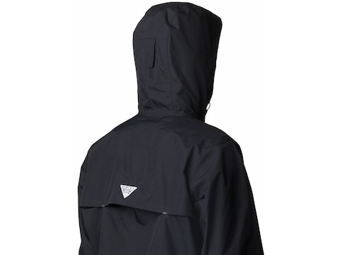 Columbia Men's PFG Omni-Tech 3D Rain Jacket Black XL