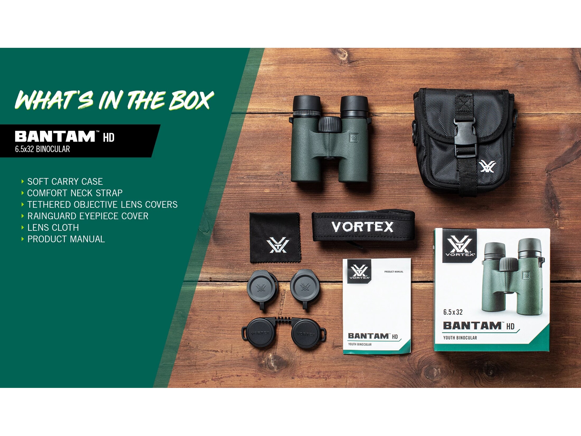 Vortex Optics Bantam HD Binoculars 6.5x 32mm