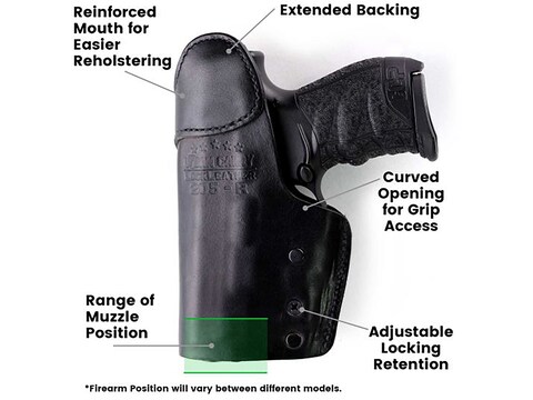Rapid Release Urban Carry LockLeather OWB Holster - Secure & Comfortable Leather Polymer Hybrid Design For Optimal Concealment Left Right Hand Options Compatible With A Wide Range Of Firearms Ultimate Guard