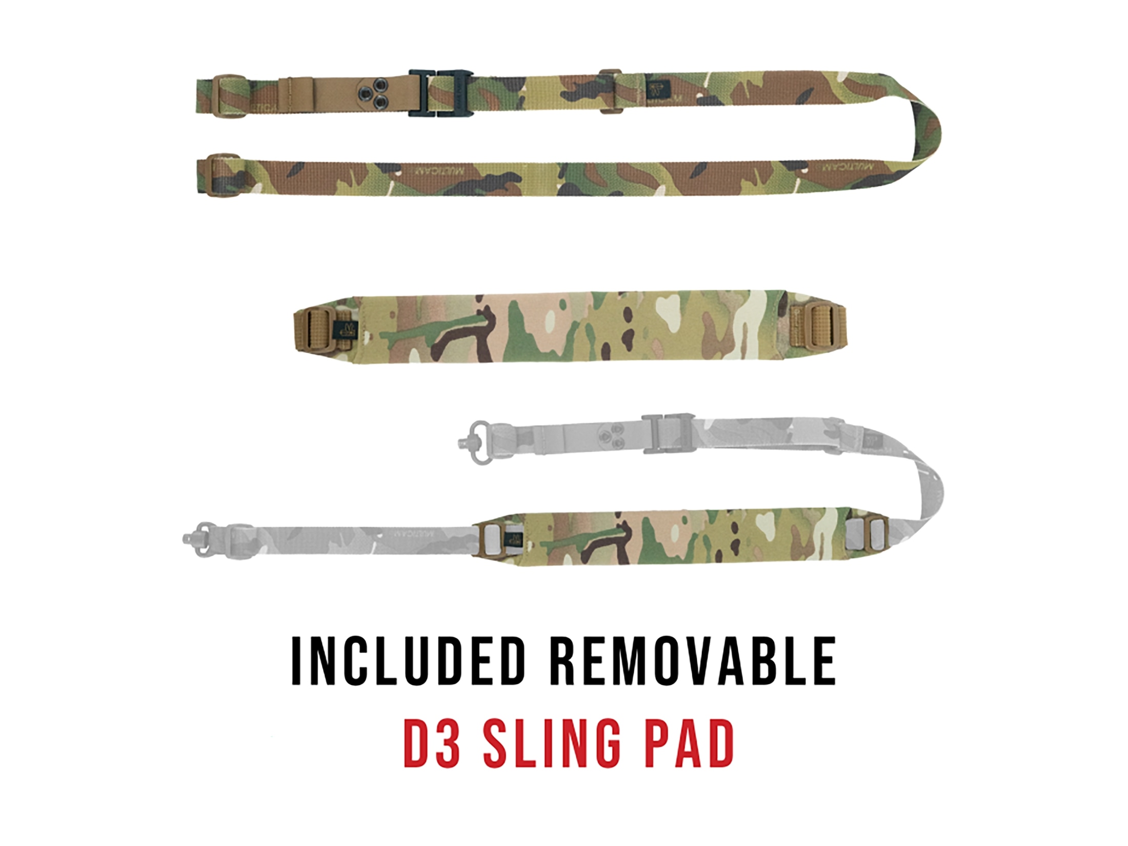 Haley Strategic D3 Pro Rifle Sling GrovTec QD Swivel Nylon Gray