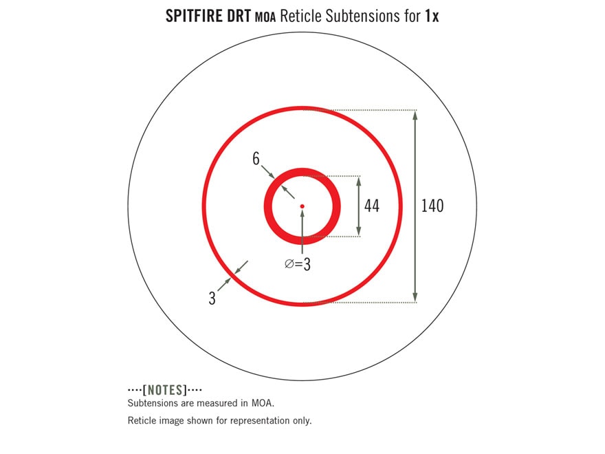 Vortex Optics Spitfire AR Prism Sight 1x DRT Reticle Matte Black