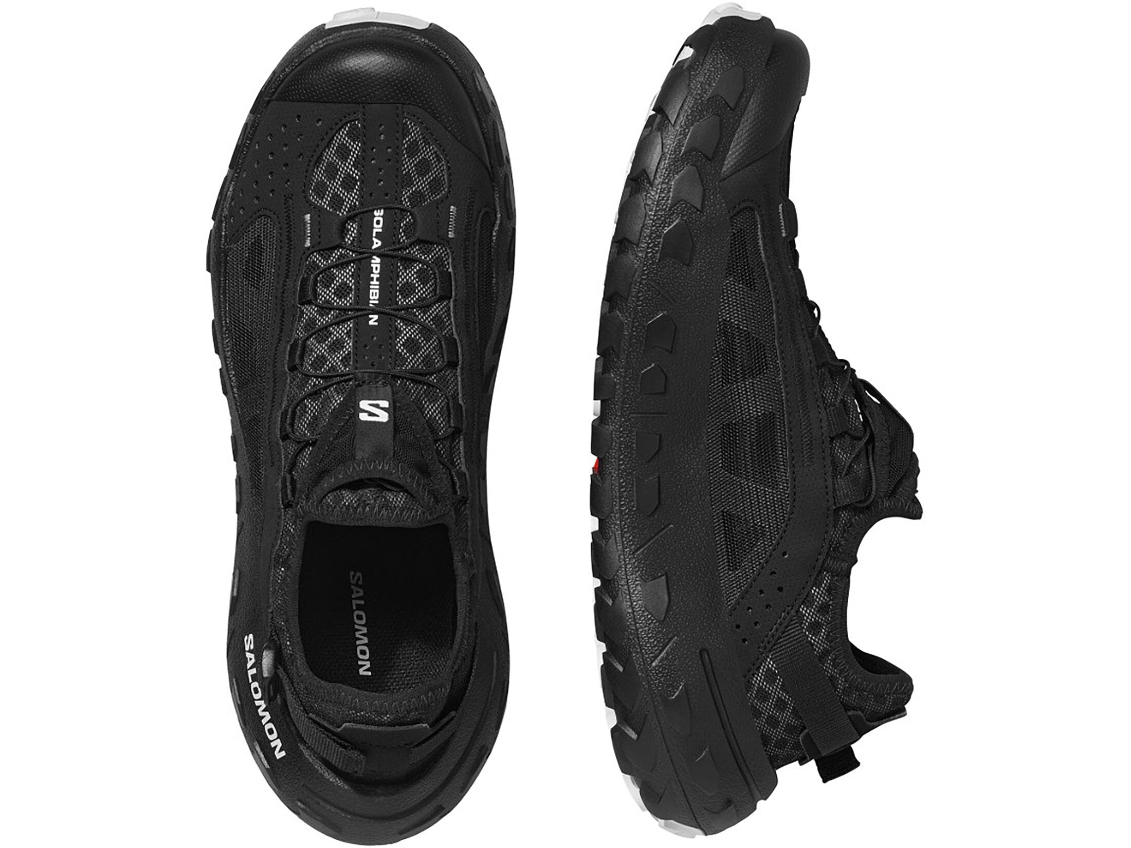 Salomon Men's Solamphibian Water Shoes Synthetic Black/Black/Alloy 13