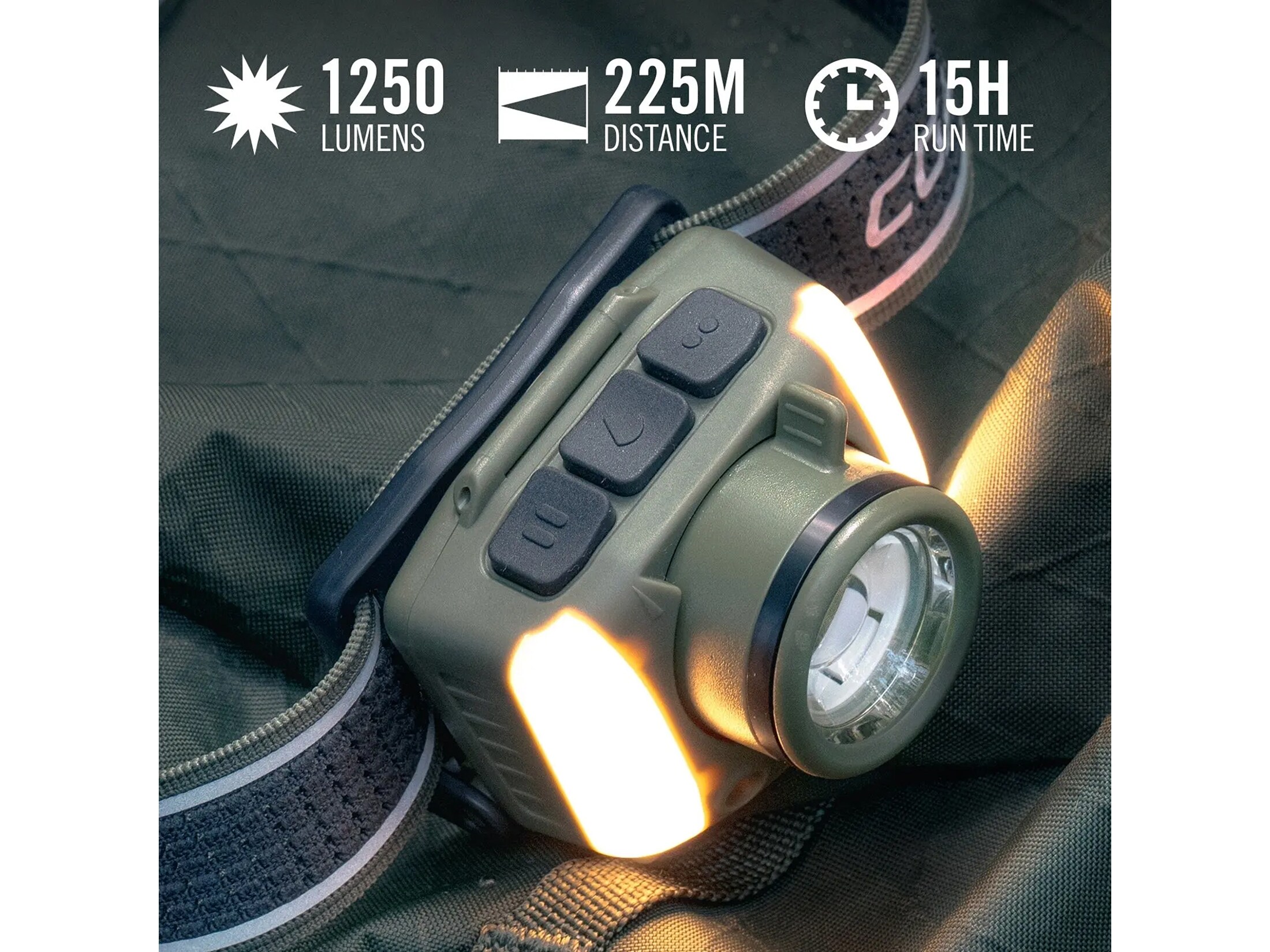 Coast FL97R Voice Control Rechargeable Headlamp Black