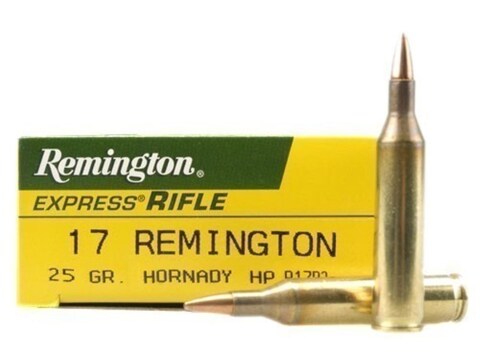 Remington Express Ammunition 17 Remington 25 Grain Hornady Hollow Point Box of 20