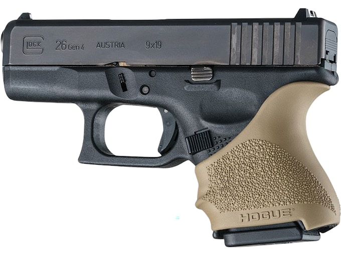Hogue Handall Slip On Beavertail Grip Sleeve for Glock 26, 27 Rubber Flat Dark Earth