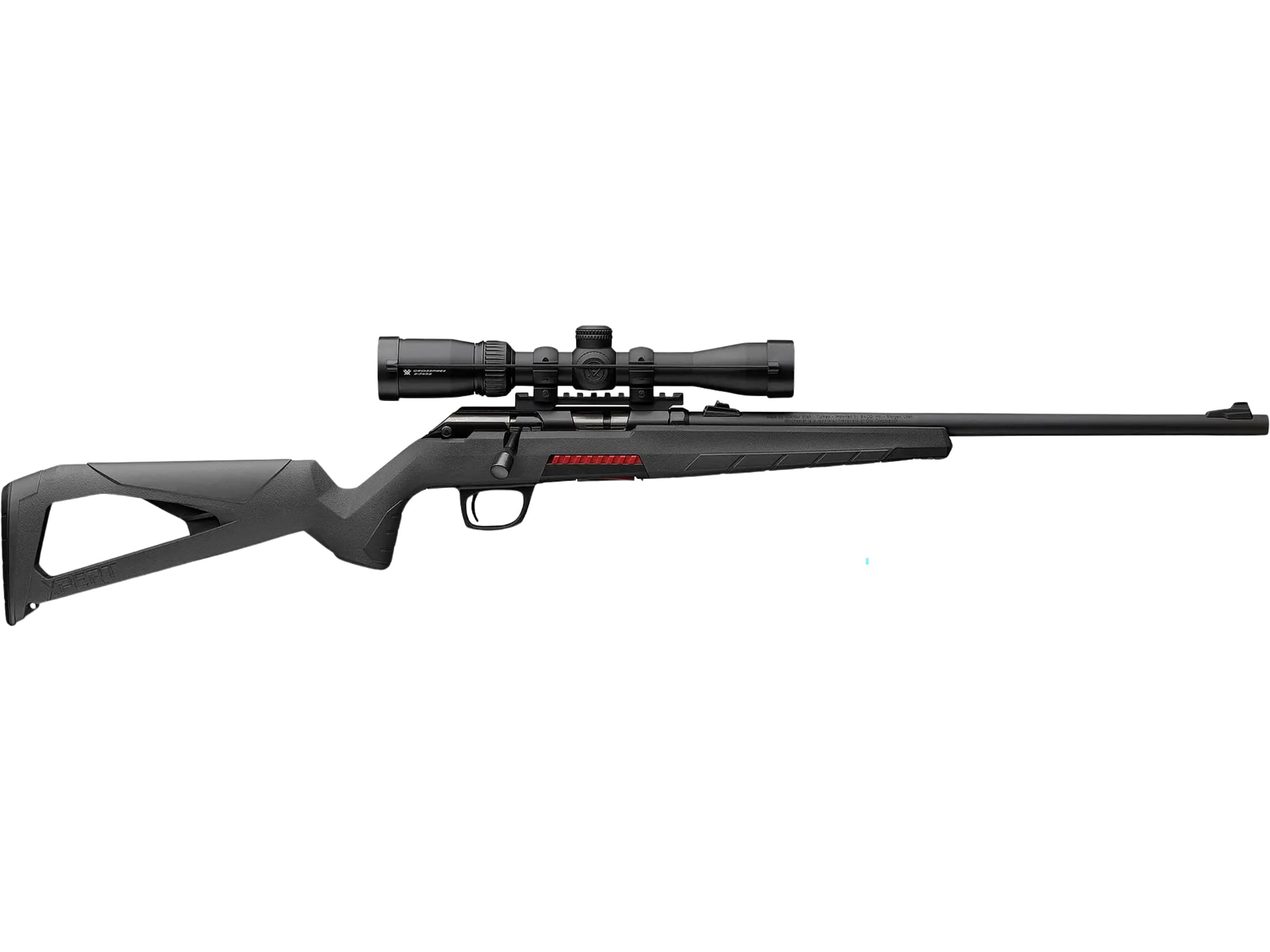 Winchester Xpert Bolt Action Rifle 22 Long Rifle 18" Matte Barrel Matte Frame Black Field Stock With Scope