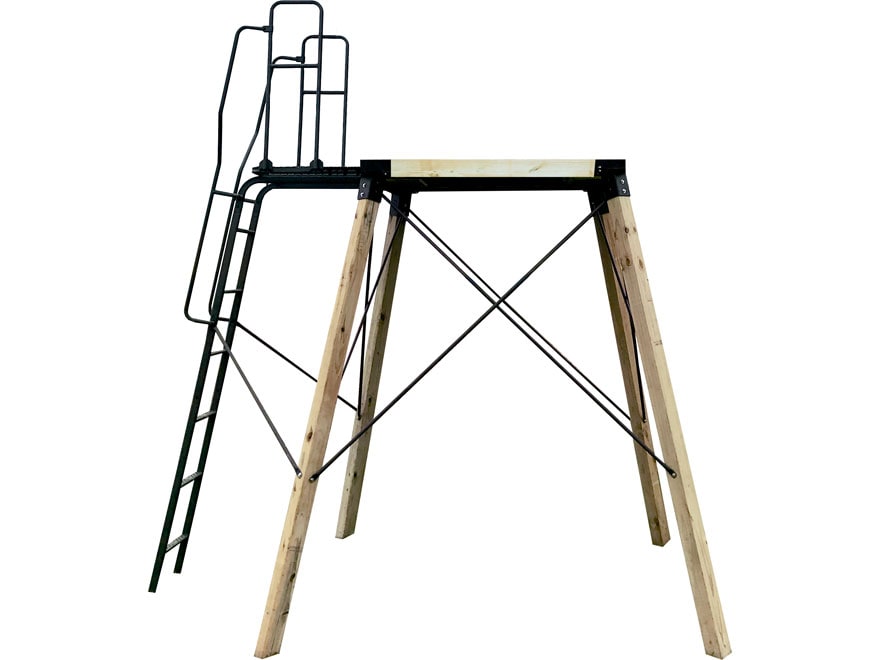 Hawk EZ Elevation Platform Brackets Adjustable Ladder Kit Steel Black