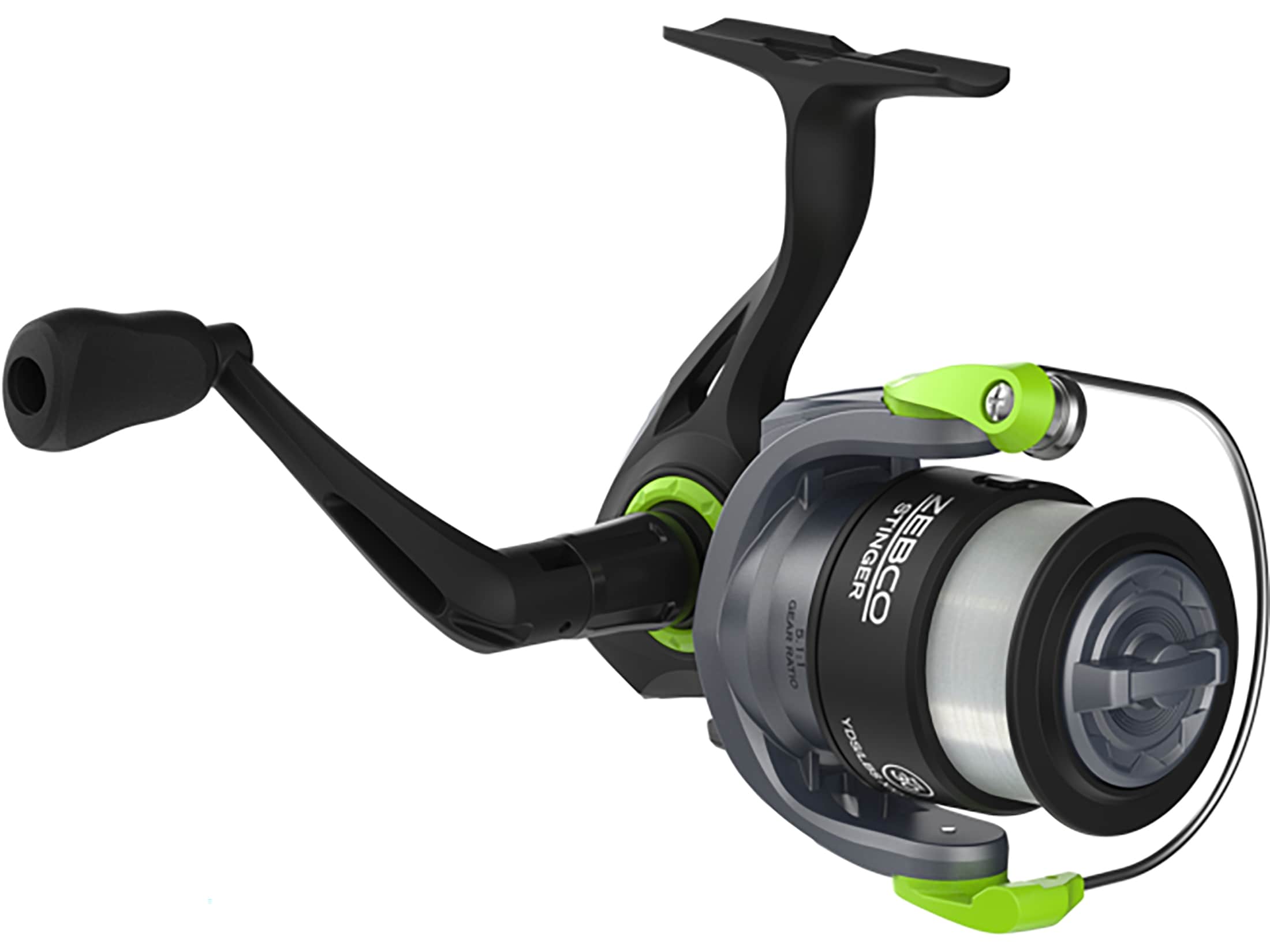 Zebco Mulinello da pesca 33 Spincast, anti-inversione Quickset con avviso di morso, quadrante liscio regolabile, potenti ingranaggi interamente in metallo con telaio leggero in grafite, argento/nero