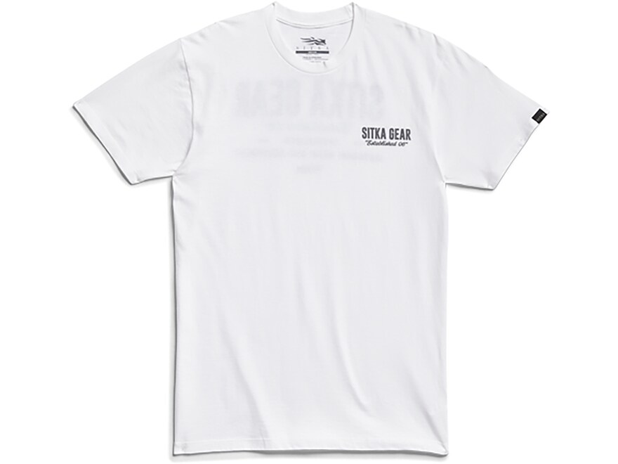 Sitka Gear Mens Signage Short Sleeve T Shirt White Medium