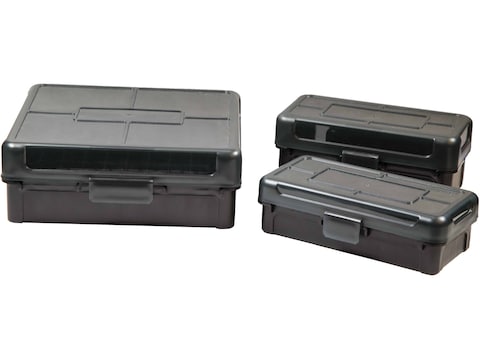 Frankford Arsenal Hinge-Top Ammo Box Plastic Gray and Black