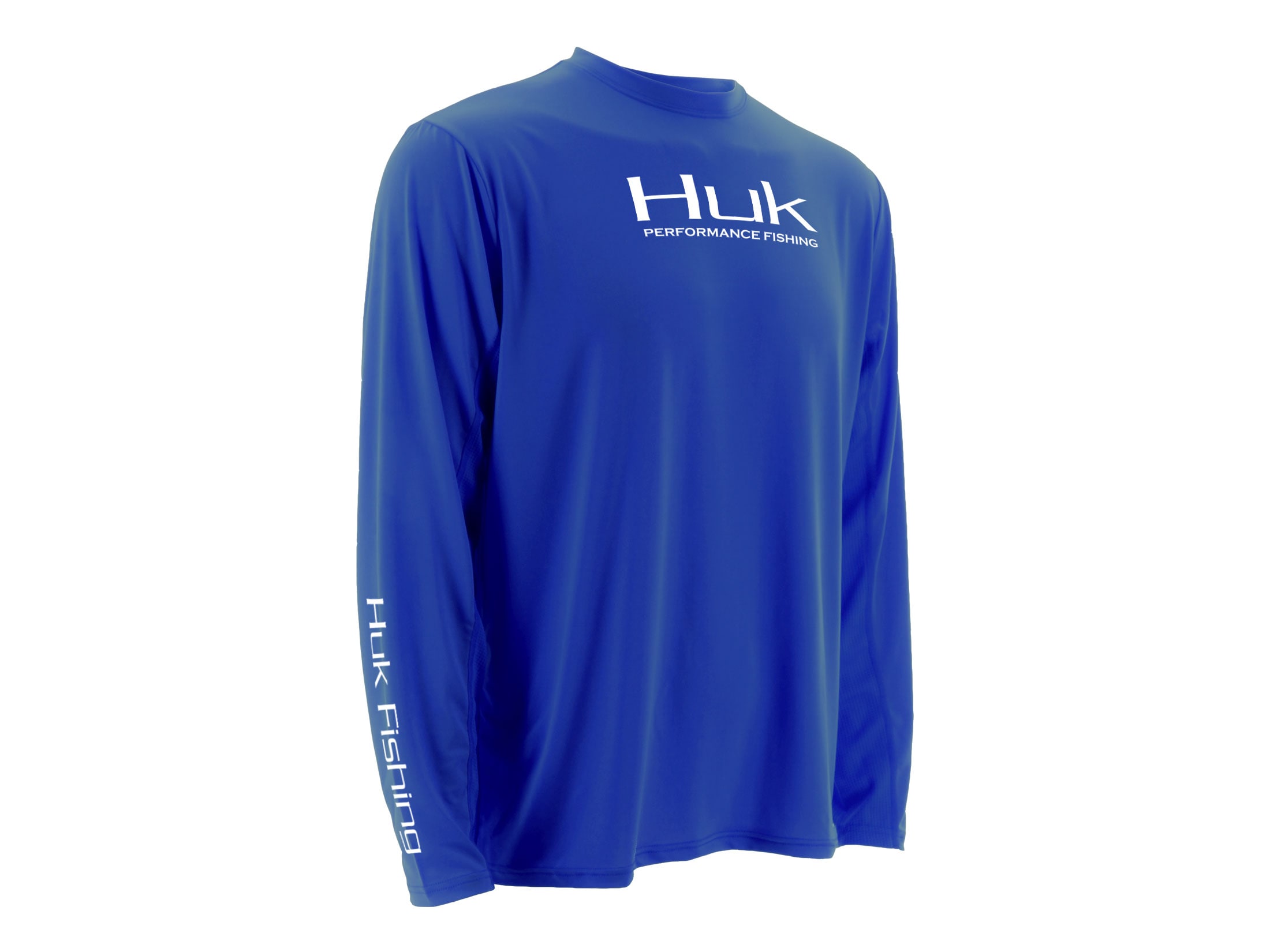 Huk Men's Icon Performance Shirt Long Sleeve Polyester Spandex Royal