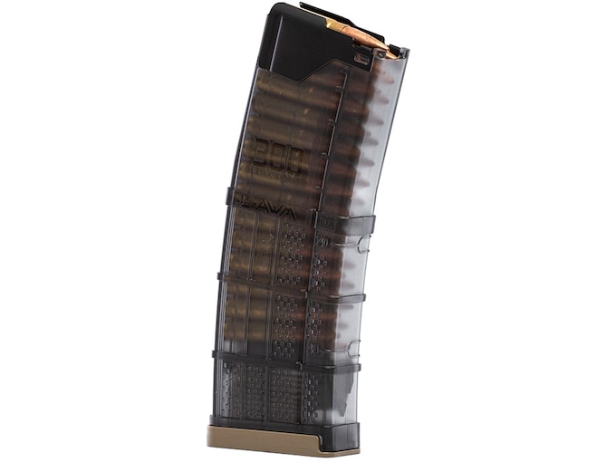 Lancer Systems L5 AWM Advanced Warfighter AR-15 Magazine 300 AAC Blackout 30-Round Polymer Translucent Smoke