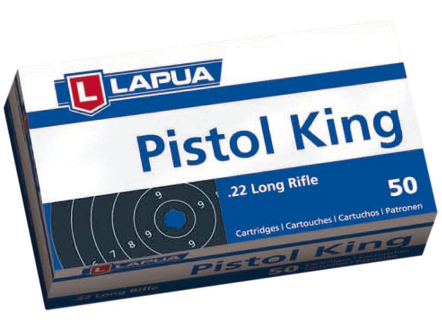 Lapua Pistol King Ammunition 22 Long Rifle 40 Grain Lead Round Nose