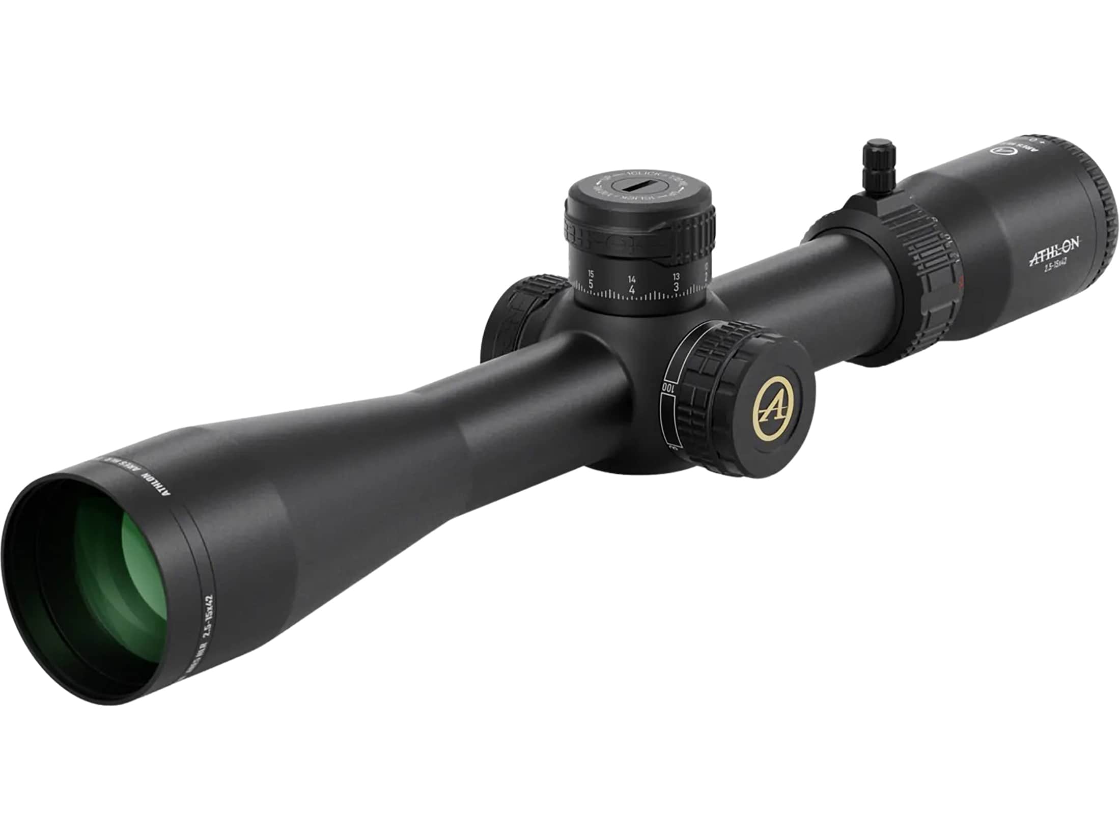 Athlon Optics Ares HLR Rifle Scope 30mm Tube 2.5-15x 42mm Illuminated APRS-H2 MIL Reticle Black