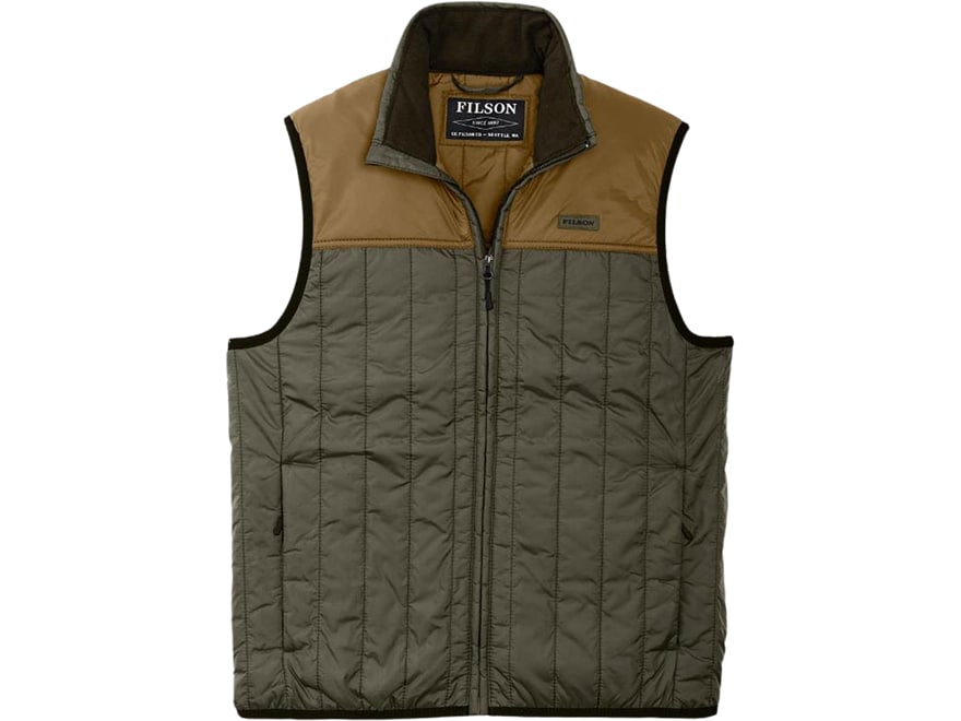 Filson Men's Ultralight Vest Surplus Green/Gold Ochre XL