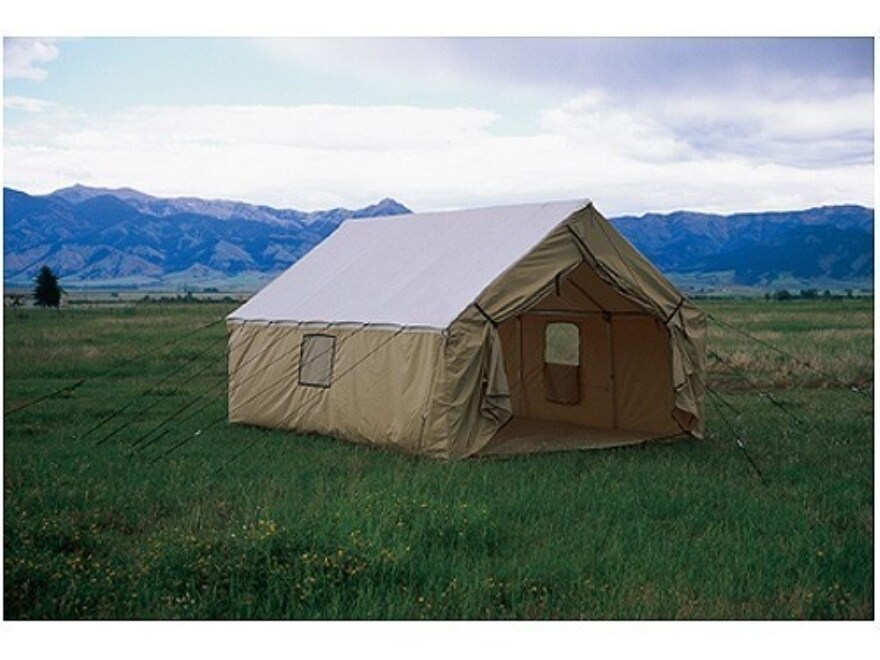 Montana Canvas 14 X 20 Wall Tent Sewn In Floor 12oz Canvas   110833 