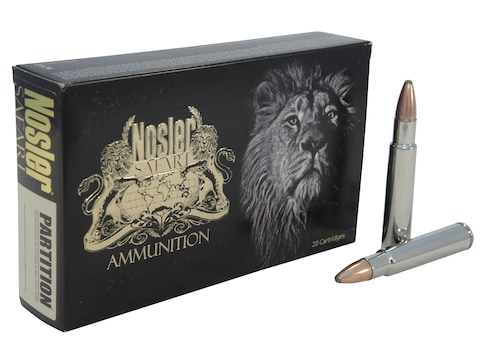 Nosler Safari Ammunition 450 Rigby 500 Grain Partition Box of 10