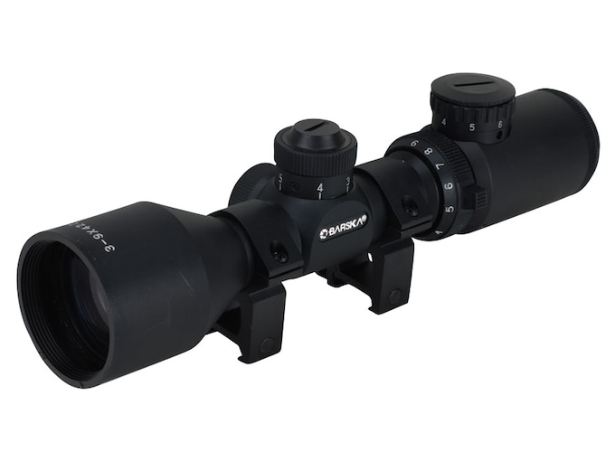 Barska Compact Contour Rifle Scope 3-9x 42mm Illuminated 4A Mil-Plex Reticle Matte
