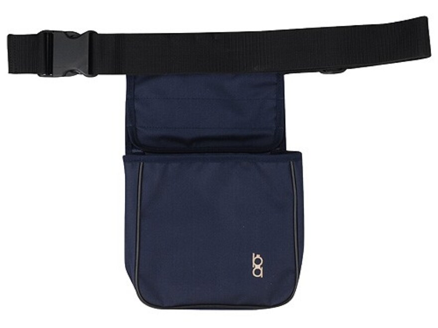 Bob Allen Divided Shotgun Shell Pouch Adjustable Belt Nylon Navy