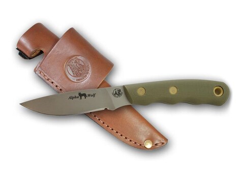 Knives of Alaska Alpha Wolf Fixed Blade Knife 3.75" Drop Point CPM S30V Blade