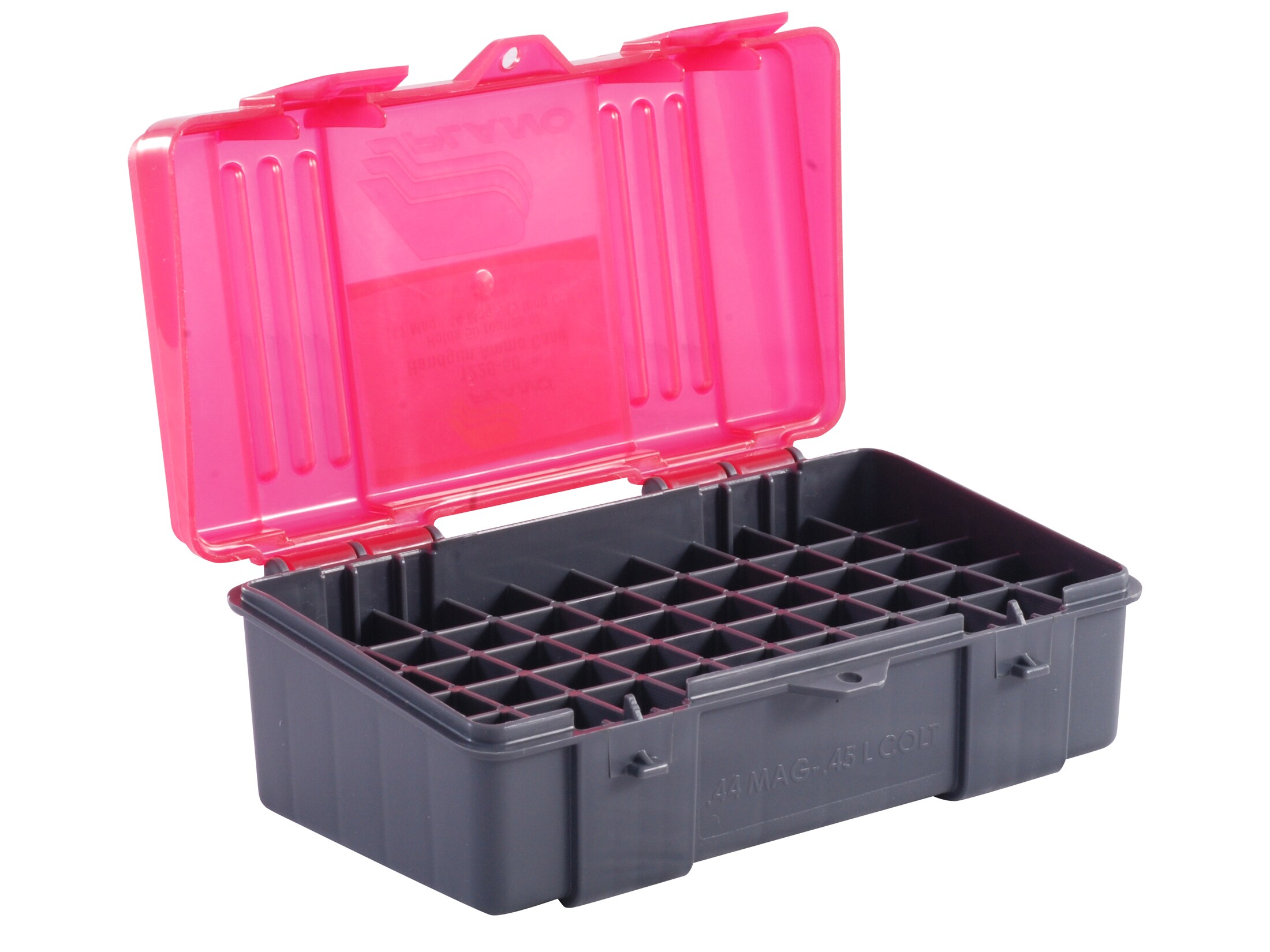thumbnail image 2 of Berry's Plastic Ammo Storage Box – Clear, 44 SPL/MAG/45 LC/ACP, 50-Round Capacity, 5-Pack 2 of 5