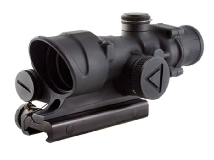 Trijicon ACOG TA02 BAC Rifle Scope 4x 32mm Battery LED Illuminated Red Crosshair 223 Remington Reticle with TA51 Flattop Mount Matte