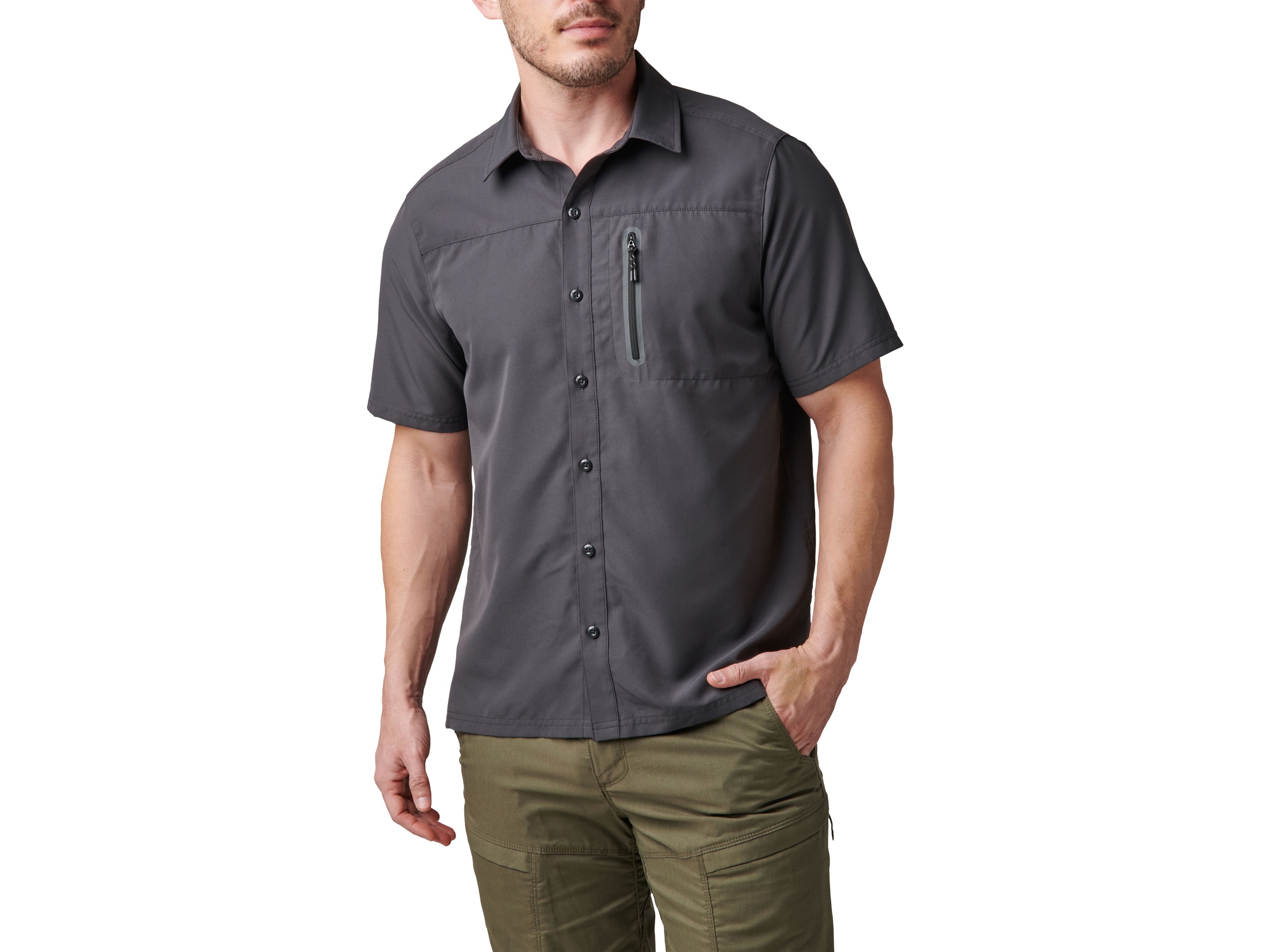 5.11 Men's Marksman Utility Short Sleeve Shirt Khaki Large