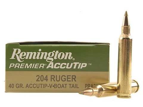Remington Premier Varmint Ammunition 204 Ruger 40 Grain AccuTip Boat Tail