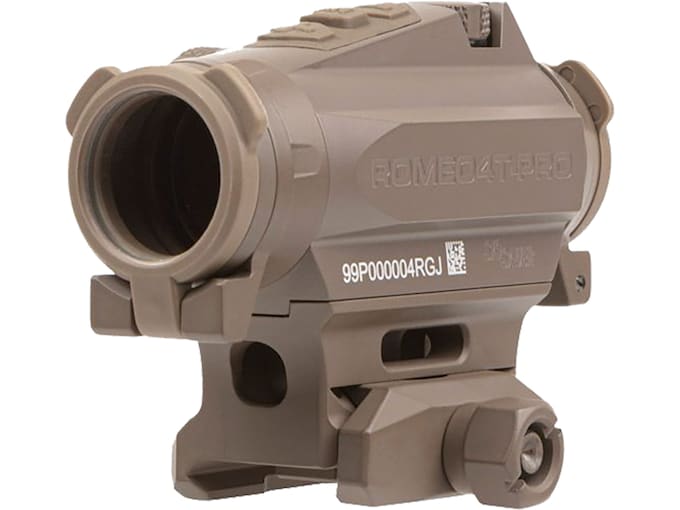 Sig Sauer ROMEO4T-PRO Red Dot Sight 1x 20mm Selectable Reticle CR2032 Battery Powered FDE