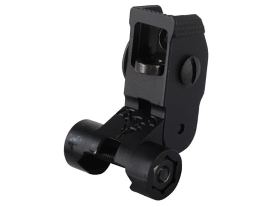 DoubleStar Flip Up Rear Sight AR Flat Top Aluminum Matte