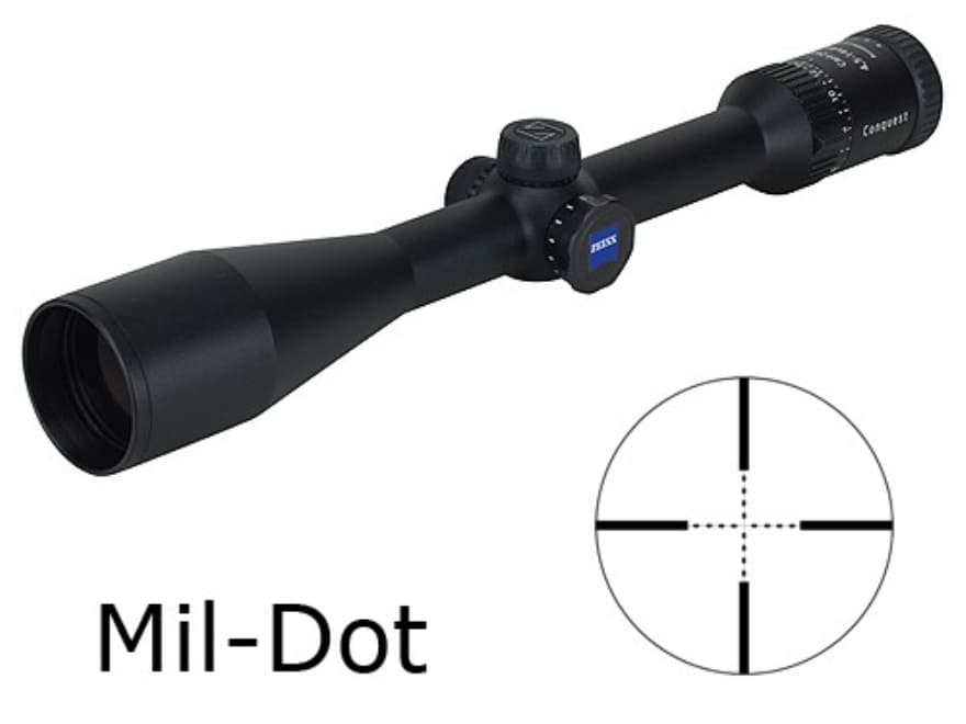 Zeiss MC Conquest Rifle Scope 4.514x 44mm Side Focus Mil Dot Reticle