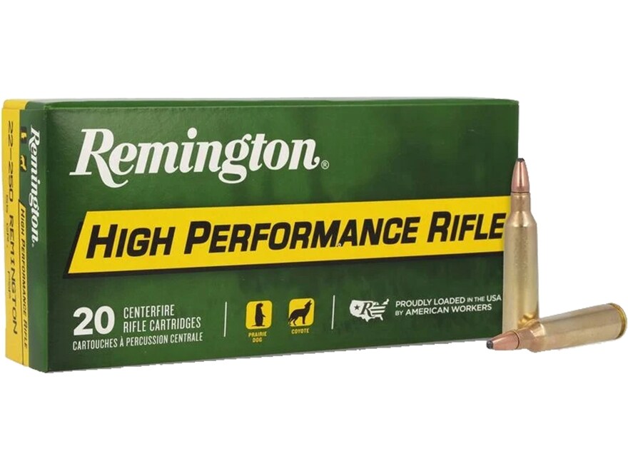 Remington High Performance Rifle Ammo 22 250 Remington 55 Grain
