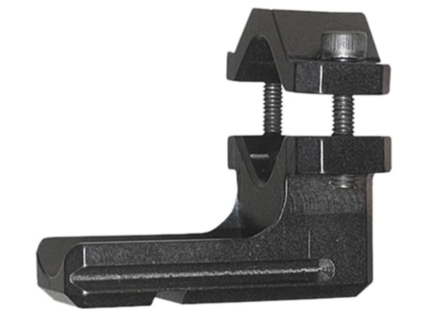 The FAB Defense railed barrel mount clamps around the barrel of an AR-15 an...