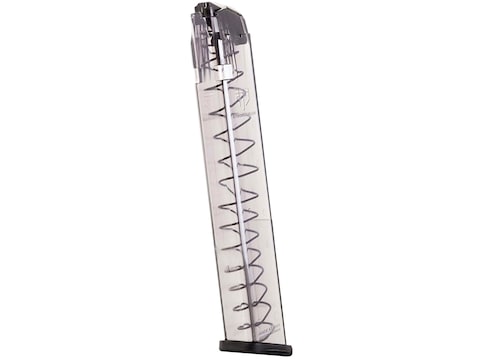 ETS Magazine Glock 17, 19, 19X, 26, 34 9mm Luger Extended Polymer Translucent
