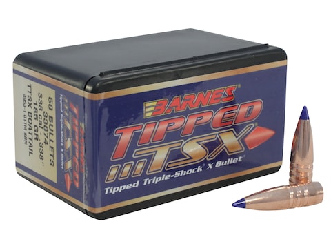 Barnes Tipped Triple-Shock X (TTSX) Bullets 338 Caliber (338 Diameter) 185 Grain Spitze...