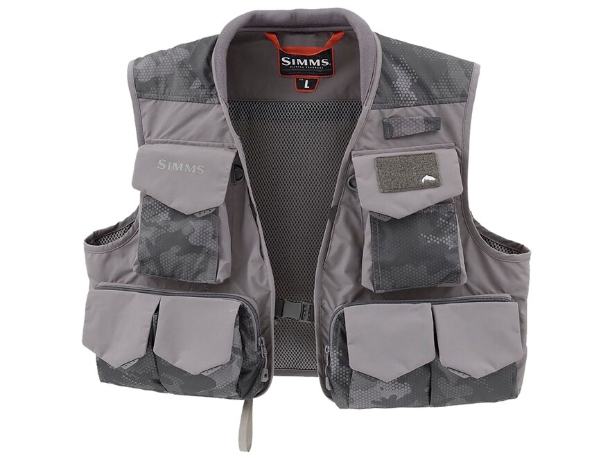 Simms Freestone Fishing Vest Hex Flo Camo Carbon Medium