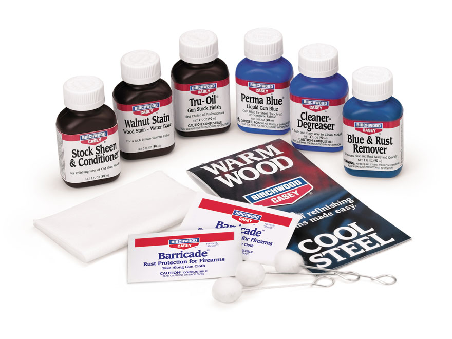 The Birchwood Casey Deluxe Perma Blue and Tru-Oil Complete Finishing Kit is...
