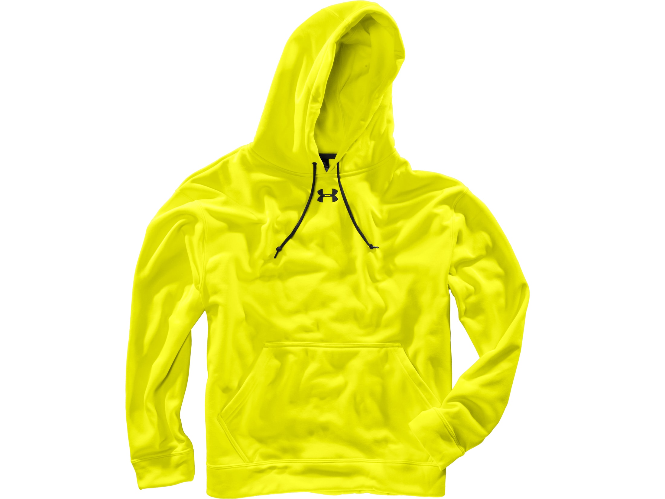 Under Armour Men's Hi-Vis Hooded Sweatshirt Polyester Hi-Vis Yellow