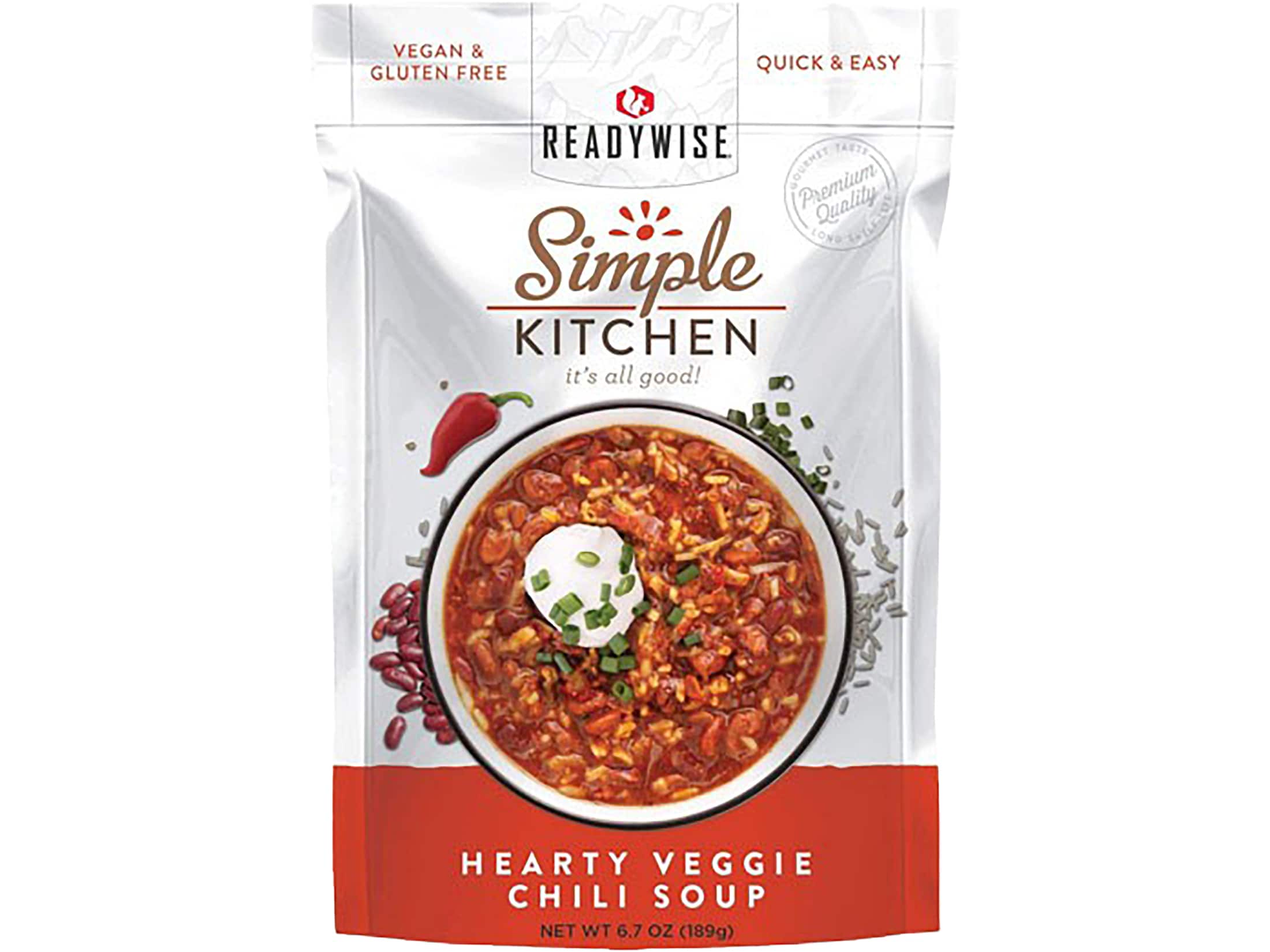 ReadyWise Simple Kitchen Hearty Veggie Chili Soup Freeze Dried Food